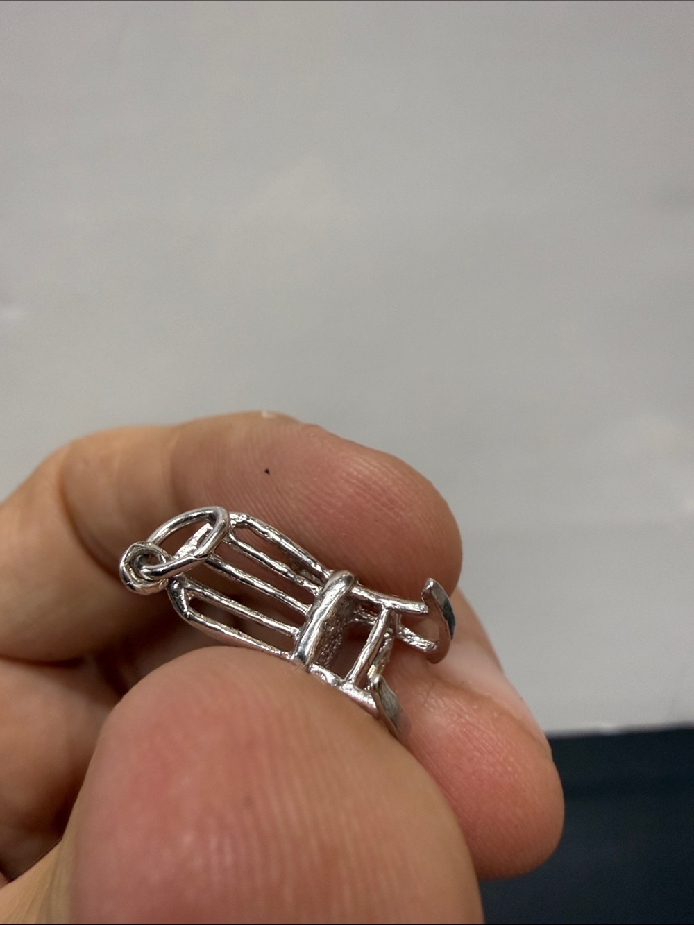 Small Sterling Silver Rocking Chair Charm - Picture 3 of 4